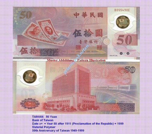Taiwan yuan 1990 polymer - taiwan,