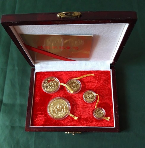 China gold panda - 5,, 10